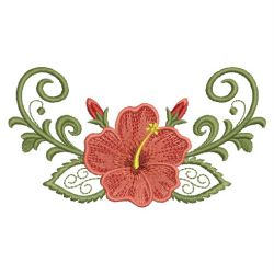 Art Deco Hibiscus 09(Sm) machine embroidery designs