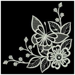 White Work Butterflies 2(Lg) machine embroidery designs