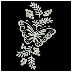 White Work Butterflies 2 03(Md)