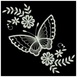 White Work Butterflies 2 06(Md) machine embroidery designs