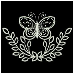 White Work Butterflies 2 08(Md) machine embroidery designs