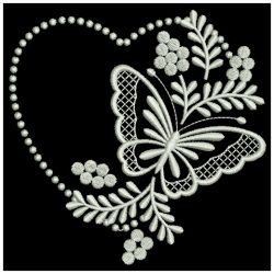 White Work Butterflies 2 13(Lg) machine embroidery designs