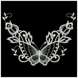 White Work Butterflies 2 14(Md) machine embroidery designs