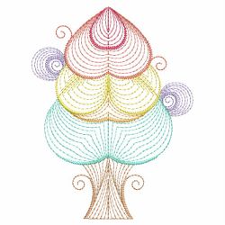 Rippled Retro Trees 06(Md) machine embroidery designs