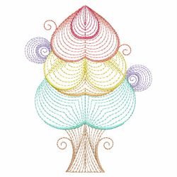 Rippled Retro Trees 06(Sm) machine embroidery designs