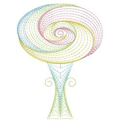 Rippled Retro Trees 07(Sm) machine embroidery designs