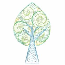 Rippled Retro Trees 08(Md) machine embroidery designs