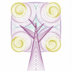 Rippled Retro Trees 09(Md) machine embroidery designs