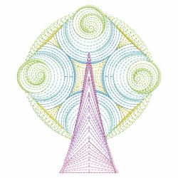 Rippled Retro Trees 10(Md) machine embroidery designs