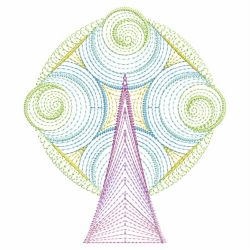 Rippled Retro Trees 10(Sm) machine embroidery designs