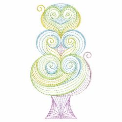 Rippled Retro Trees 11(Md) machine embroidery designs
