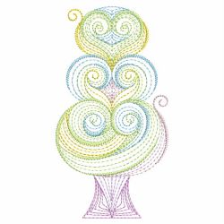 Rippled Retro Trees 11(Lg) machine embroidery designs