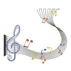 Rippled Music Notes 2 03(Md) machine embroidery designs