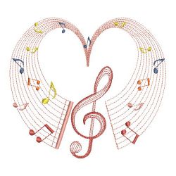 Rippled Music Notes 2 04(Sm) machine embroidery designs
