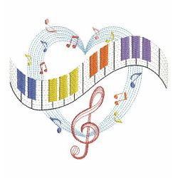 Rippled Music Notes 2 10(Sm) machine embroidery designs