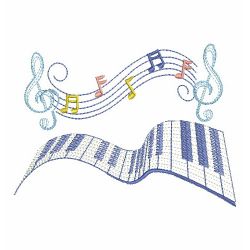 Rippled Music Notes 2 11(Sm) machine embroidery designs