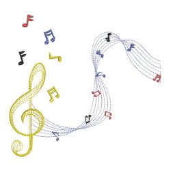 Rippled Music Notes 2 12(Sm) machine embroidery designs