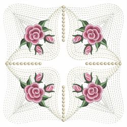 Pearl Roses Quilt 2 01(Lg) machine embroidery designs