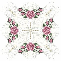 Pearl Roses Quilt 2 03(Md) machine embroidery designs