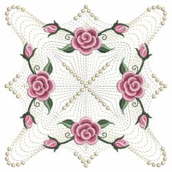 Pearl Roses Quilt 2 06(Sm) machine embroidery designs