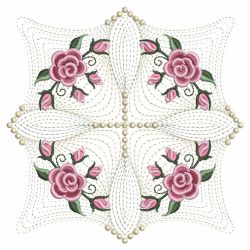 Pearl Roses Quilt 2 09(Sm) machine embroidery designs