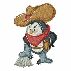 Cowboy Penguin 05 machine embroidery designs