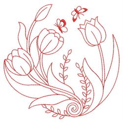 Redwork Tulips(Sm) machine embroidery designs