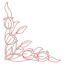 Redwork Tulips 02(Lg) machine embroidery designs