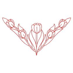 Redwork Tulips 03(Md) machine embroidery designs