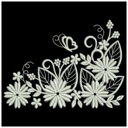 White Work Daisies 09(Lg) machine embroidery designs