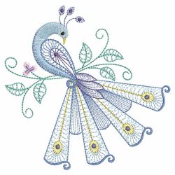 Rippled Peacocks 01(Lg) machine embroidery designs