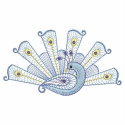 Rippled Peacocks 03(Sm) machine embroidery designs