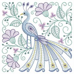 Rippled Peacocks 07(Lg) machine embroidery designs