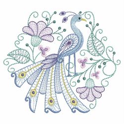 Rippled Peacocks 09(Md) machine embroidery designs