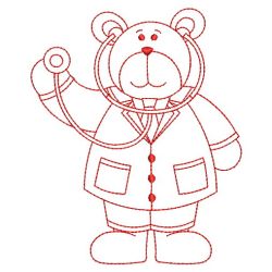 Redwork Occupation Bears(Lg) machine embroidery designs