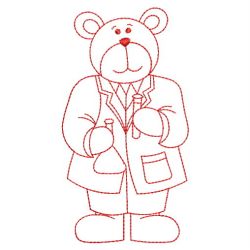 Redwork Occupation Bears 10(Md) machine embroidery designs