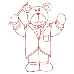 Redwork Occupation Bears 12(Lg) machine embroidery designs