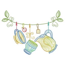 Rippled Tea Time 02(Md) machine embroidery designs