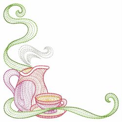 Rippled Tea Time 04(Lg) machine embroidery designs