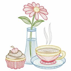 Rippled Tea Time 05(Sm) machine embroidery designs