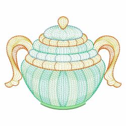 Rippled Tea Time 06(Sm) machine embroidery designs