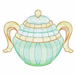 Rippled Tea Time 06(Lg) machine embroidery designs