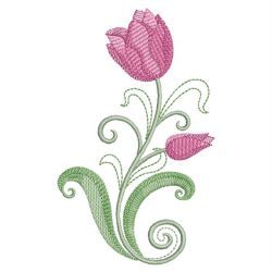 Art Deco Tulips 01(Md) machine embroidery designs