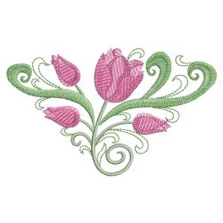 Art Deco Tulips 03(Sm) machine embroidery designs