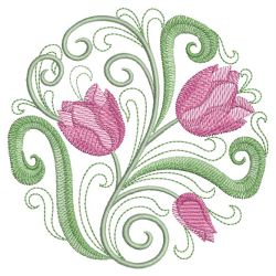 Art Deco Tulips 06(Md) machine embroidery designs