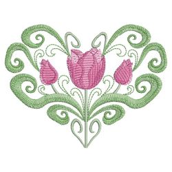 Art Deco Tulips 09(Md) machine embroidery designs