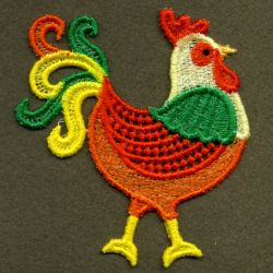 FSL Colorful Roosters 05 machine embroidery designs