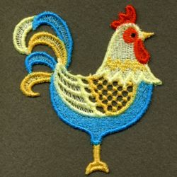 FSL Colorful Roosters 07 machine embroidery designs