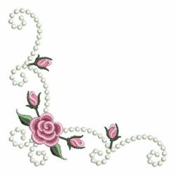 Pearl Roses Corners 01 machine embroidery designs