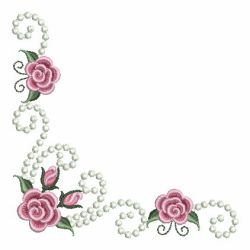 Pearl Roses Corners 02 machine embroidery designs